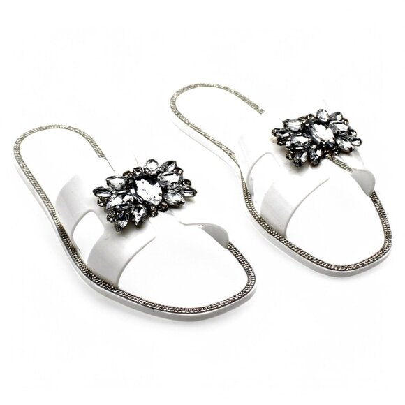 Olivia Miller Women S Kai Jelly Sandals - Fresh and Playful Elegance in White - Picture 1 of 7